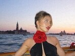 Sydney Sweeney wowed in a black Giorgio Armani gown. (Instagram) Sydney Sweeney wowed in a black Giorgio Armani gown. (Instagram)