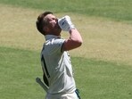 David Warner celebrates his century during the first day of the first Test cricket match between Australia and Pakistan at Optus Stadium in Perth David Warner celebrates his century during the first day of the first Test cricket match between Australia and Pakistan at Optus Stadium in Perth