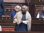 Leader of Opposition in the Rajya Sabha, Mallikarjun Kharge speaks during the Winter Session of the Parliament, in New Delhi on Wednesday Leader of Opposition in the Rajya Sabha, Mallikarjun Kharge speaks during the Winter Session of the Parliament, in New Delhi on Wednesday