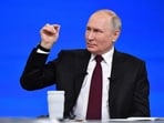 Russian President Vladimir Putin attends his annual end-of-year press conference. (Reuters)