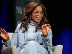 NEW YORK, NEW YORK - SEPTEMBER 12: Oprah Winfrey with George Stephanopoulos and Arthur C. Brooks discuss "Build The Life You Want" at The 92nd Street Y, New York on September 12, 2023 in New York City.   Roy Rochlin/Getty Images/AFP (Photo by Roy Rochlin / GETTY IMAGES NORTH AMERICA / Getty Images via AFP)