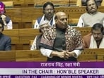 Rajnath Singh in the Lok Sabha on Thursday.