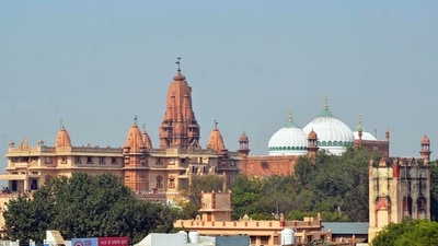 A view of the Krishna Janmasthan Temple Complex and Shahi Eidgah Mosque, in Mathura. (ANI) A view of the Krishna Janmasthan Temple Complex and Shahi Eidgah Mosque, in Mathura. (ANI)
