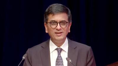 Chief Justice of India (CJI) justice DY Chandrachud speaks at the Supreme Court employees' event in New Delhi on Wednesday. (ANI) Chief Justice of India (CJI) justice DY Chandrachud speaks at the Supreme Court employees' event in New Delhi on Wednesday. (ANI)