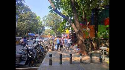 Civic officials however claim that Smart City Pune has developed 742 kilometre of footpaths out of a total 1,400 kilometre of roads. (HT PHOTO) Civic officials however claim that Smart City Pune has developed 742 kilometre of footpaths out of a total 1,400 kilometre of roads. (HT PHOTO)