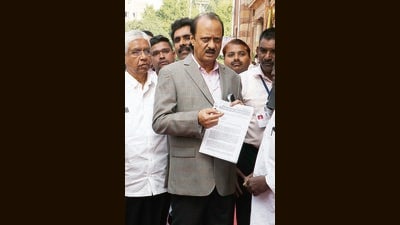 Nagpuri:14December2023 Maharashtra Deputy Chief Minister Ajit Pawae arrives to attend the winter session of Maharashtra State Assembly at Vidhan Bhawanin premises, in Nagpur, Thursday. Dec 14, 2023. Photos By Sunny Shende:PM100029 (PTI)