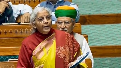 Finance Minister Nirmala Sitharaman in Parliament (PTI) (PTI) Finance Minister Nirmala Sitharaman in Parliament (PTI) (PTI)