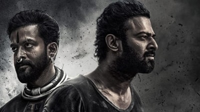 Prithviraj and Prabhas in a still from Salaar. Prithviraj and Prabhas in a still from Salaar.