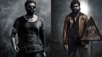 Prabhas and Yash in stills from Salaar and KGF Prabhas and Yash in stills from Salaar and KGF