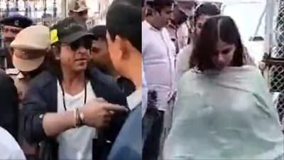 Shah Rukh Khan and Suhana Khan at Shirdi Sai Baba temple. Shah Rukh Khan and Suhana Khan at Shirdi Sai Baba temple.