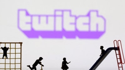 FILE PHOTO: Children playground miniatures are seen in front of displayed Twitch logo in this illustration taken April 4, 2023. REUTERS/Dado Ruvic/Illustration/File Photo (REUTERS)