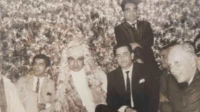Dilip Kumar and Raj Kapoor on the former's wedding day. Dilip Kumar and Raj Kapoor on the former's wedding day.