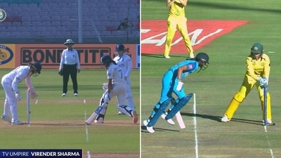 Harmanpreet Kaur: Now (L) and Then (last year) (Screengrab) Harmanpreet Kaur: Now (L) and Then (last year) (Screengrab)