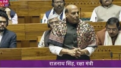 Rajnath Singh in the Lok Sabha on Thursday.