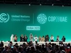 United Arab Emirates Minister of Industry and Advanced Technology and COP28 President Sultan Ahmed Al Jaber attends a plenary meeting at the United Nations Climate Change Conference COP28 in Dubai on December 13.(Reuters)