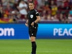Referee Rebecca Welch in action. Referee Rebecca Welch in action.
