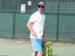 Carlos Gomez during his tennis camp on Sunday at the 2023 Pro Tennis League in New Delhi Carlos Gomez during his tennis camp on Sunday at the 2023 Pro Tennis League in New Delhi
