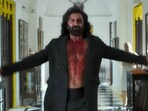 Ranbir Kapoor in a still from Animal. Ranbir Kapoor in a still from Animal.