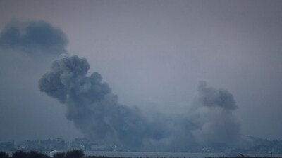 Smoke rises in Gaza, amid the ongoing conflict between Israel and the Palestinian Islamist group Hamas, (REUTERS)
