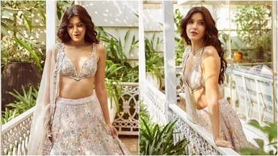 Shanaya Kapoor dropped stunning pictures from a recent photoshoot on Instagram and delighted her followers with her modern-day princess look in a lehenga set. She wore the ethnic ensemble to a wedding function. It is a great sartorial pick for any bridesmaid-to-be. Scroll ahead to check out Shanaya's pictures and take style inspiration from her for the next wedding you attend. (Instagram) Shanaya Kapoor dropped stunning pictures from a recent photoshoot on Instagram and delighted her followers with her modern-day princess look in a lehenga set. She wore the ethnic ensemble to a wedding function. It is a great sartorial pick for any bridesmaid-to-be. Scroll ahead to check out Shanaya's pictures and take style inspiration from her for the next wedding you attend. (Instagram)