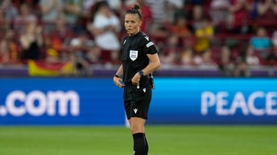 Referee Rebecca Welch in action. (AP) Referee Rebecca Welch in action. (AP)