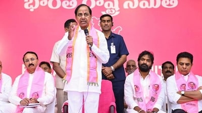 The BRS led by KCR (PTI) The BRS led by KCR (PTI)