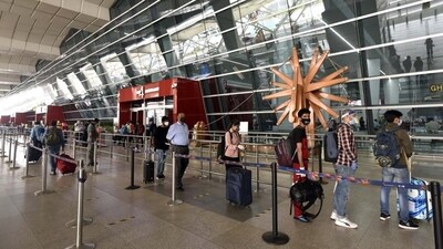 The Delhi airport stands as the nation's largest, with an expected surge in passenger traffic exceeding 70 million by the end of the fiscal year in March 2024. (Sanjeev Verma/HT Archive) (HT_PRINT) The Delhi airport stands as the nation's largest, with an expected surge in passenger traffic exceeding 70 million by the end of the fiscal year in March 2024. (Sanjeev Verma/HT Archive) (HT_PRINT)