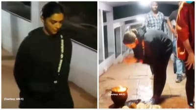 Deepika Padukone at Tirupati temple. Deepika Padukone at Tirupati temple.