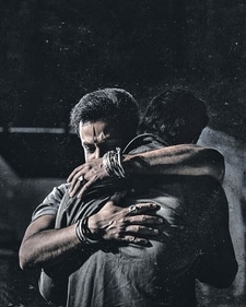Prithviraj Sukumaran and Prabhas in a still from Salaar Prithviraj Sukumaran and Prabhas in a still from Salaar
