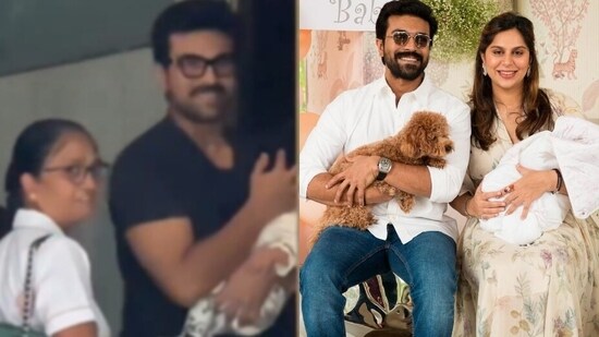 Ram Charan with Klin Kaara in Mumbai (Instagram)