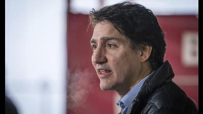 Canada Prime Minister Justin Trudeau speaks during a news conference for a housing announcement in Vancouver, Canada, Friday, Dec. 15, 2023. (AP)