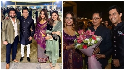 Randeep Hooda and Lin Laishram exchanged vows in an intimate wedding ceremony on November 29 in Manipur, where traditional Meitei rituals were observed. Following a reception in Mumbai for their film industry friends, the couple later organized another reception in Delhi, where they were joined by friends, family, and politicians. (Instagram) Randeep Hooda and Lin Laishram exchanged vows in an intimate wedding ceremony on November 29 in Manipur, where traditional Meitei rituals were observed. Following a reception in Mumbai for their film industry friends, the couple later organized another reception in Delhi, where they were joined by friends, family, and politicians. (Instagram)