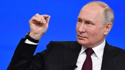 Russia-Ukraine War: Russian president Vladimir Putin holding his year-end press conference. (AFP)