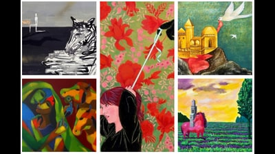 Some of the artworks on display at the exhibition