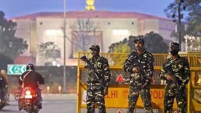 Special forces stand guard outside the Parliament building in New Delhi (File Photo) Special forces stand guard outside the Parliament building in New Delhi (File Photo)