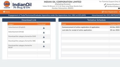 Indian Oil Corporation Limited begins registration for 1820 Apprentice posts Indian Oil Corporation Limited begins registration for 1820 Apprentice posts