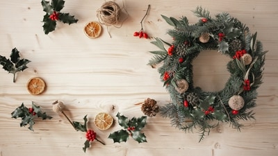 Wreaths: Green, symbolizing light and life, combined with red for protection, establishes the Christmas wreath as a powerful symbol of eternal life. (Unsplash) Wreaths: Green, symbolizing light and life, combined with red for protection, establishes the Christmas wreath as a powerful symbol of eternal life. (Unsplash)