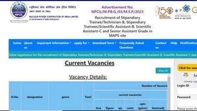NPCIL invites applications for Stipendiary Trainee/Scientific Assistant posts NPCIL invites applications for Stipendiary Trainee/Scientific Assistant posts