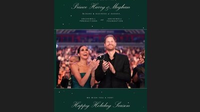 Prince Harry-Meghan Markle's Christmas message is seen. Prince Harry-Meghan Markle's Christmas message is seen.