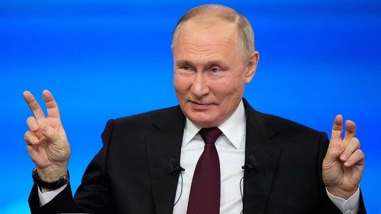 Vladimir Putin On US president: Russian president Vladimir Putin holds his year-end press conference. (AFP)
