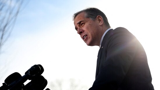 WASHINGTON, DC - Hunter Biden defied a subpoena from Congress to testify behind closed doors ahead of a House vote on an impeachment inquiry against his father. Kevin Dietsch/Getty Images/AFP (Photo by Kevin Dietsch / GETTY IMAGES NORTH AMERICA / Getty Images via AFP) (Getty Images via AFP)