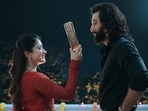 Rashmika Mandanna and Ranbir Kapoor in a still from Animal. Rashmika Mandanna and Ranbir Kapoor in a still from Animal.