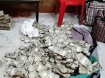 Cash recovered and seized in Odisha’s Balangir IT raids linked to Congress MP Dheeraj Sahu on December 11. (ANI)