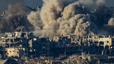 Smoke rises following an Israeli bombardment in the Gaza Strip (Representational picture) (AP) Smoke rises following an Israeli bombardment in the Gaza Strip (Representational picture) (AP)