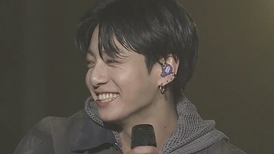 BTS member Jungkook at the Golden live on-stage concert. BTS member Jungkook at the Golden live on-stage concert.