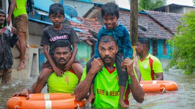 Heavy rains under the influence of a cyclonic circulation lashed southern Tamil Nadu on Sunday, inundating several areas in districts including Kanyakumari. Chief Minister M K Stalin deputed Ministers to rain-hit districts to oversee and carry out relief work. (PTI) Heavy rains under the influence of a cyclonic circulation lashed southern Tamil Nadu on Sunday, inundating several areas in districts including Kanyakumari. Chief Minister M K Stalin deputed Ministers to rain-hit districts to oversee and carry out relief work. (PTI)