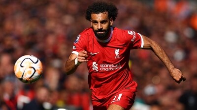 Liverpool's Mohamed Salah in action. (REUTERS)