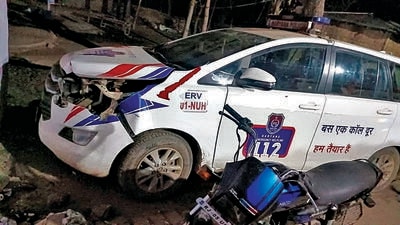 The ERV was damaged from the front. (HT Photo) The ERV was damaged from the front. (HT Photo)