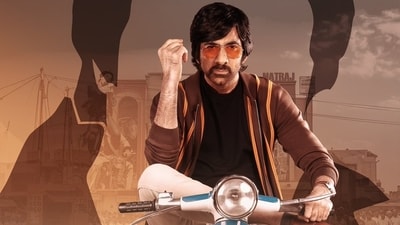 Mr Bachchan first look poster features Ravi Teja in a different avatar.