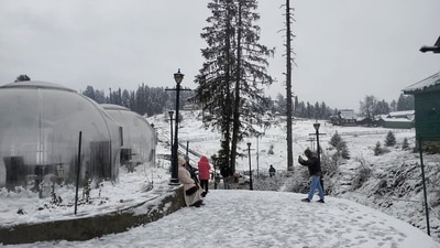Gulmarg, the ski-resort in north Kashmir's Baramulla district, reported approximately six inches of new snowfall, according to officials. Snowfall was observed in the Sonmarg tourist resort and on the Zojila axis as well. The impact of the western disturbance is anticipated to persist in Jammu and Kashmir. (ANI) Gulmarg, the ski-resort in north Kashmir's Baramulla district, reported approximately six inches of new snowfall, according to officials. Snowfall was observed in the Sonmarg tourist resort and on the Zojila axis as well. The impact of the western disturbance is anticipated to persist in Jammu and Kashmir. (ANI)